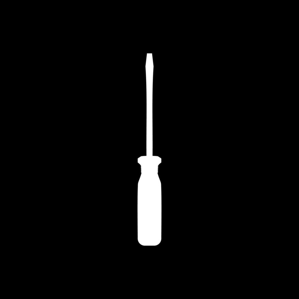 Minus or Negative Screwdriver Silhouette, can use for Art Illustration, Logo Gram, Pictogram, Website, Apps, or Graphic Design Element. Vector Illustration