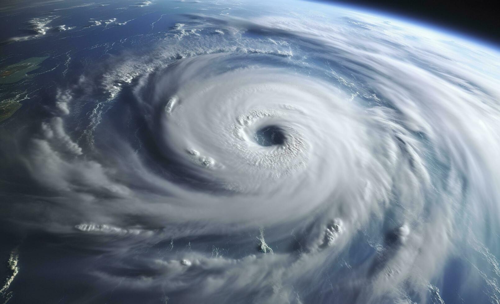 súper tifón, tropical tormenta, ciclón, tornado, terminado océano. clima antecedentes. generativo ai foto