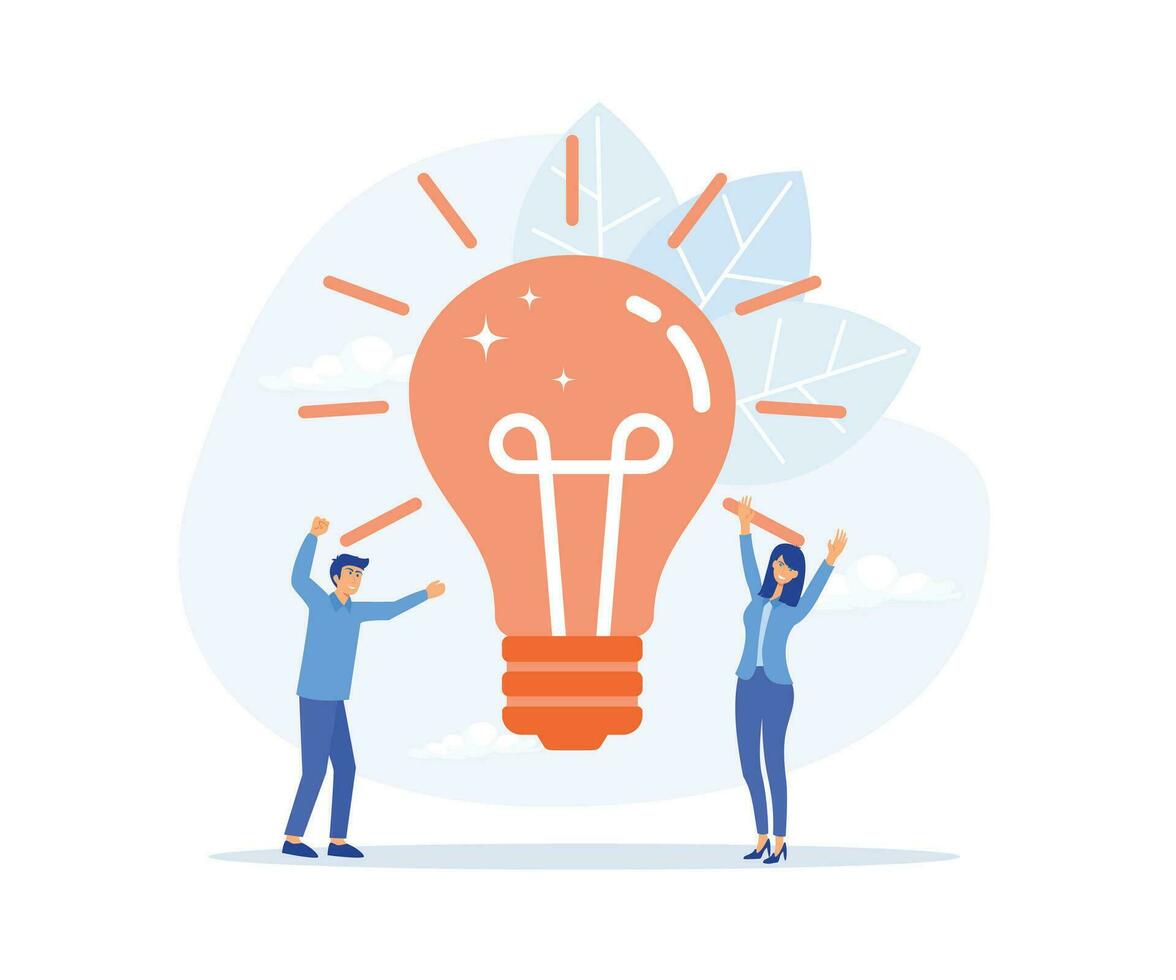 Idea Start up, business Development process, Innovation product, and creative idea.  flat vector modern illustration