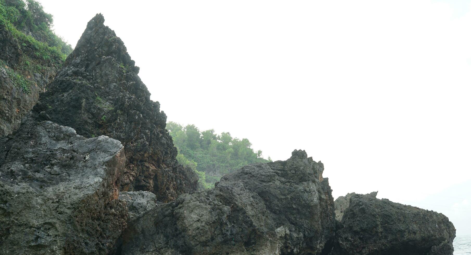 panoramic views of the beach, coral mountains photo