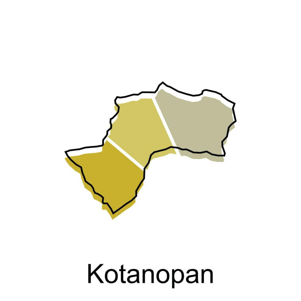 Map City of Kotanopan illustration design, World Map International vector template with outline graphic sketch style isolated on white background
