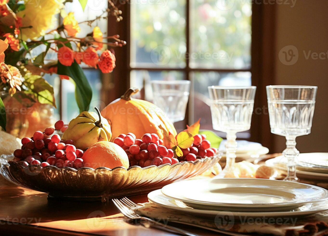 Thanksgiving table setting photo