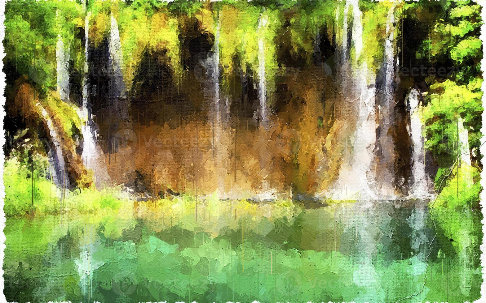 Abstract Impressionism Nature Digital Painting photo