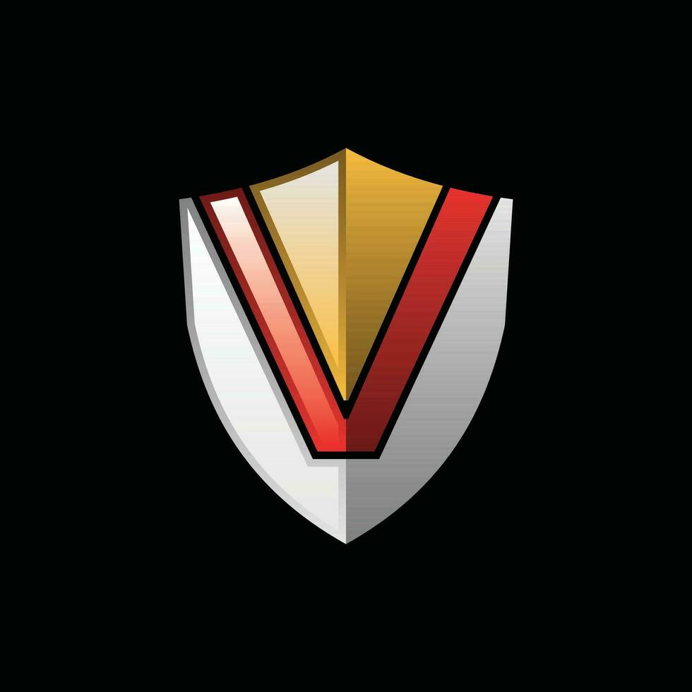 Simple Shield Letter V logo design template, Logo Vector Design. Abstract, designs concept suitable for your company