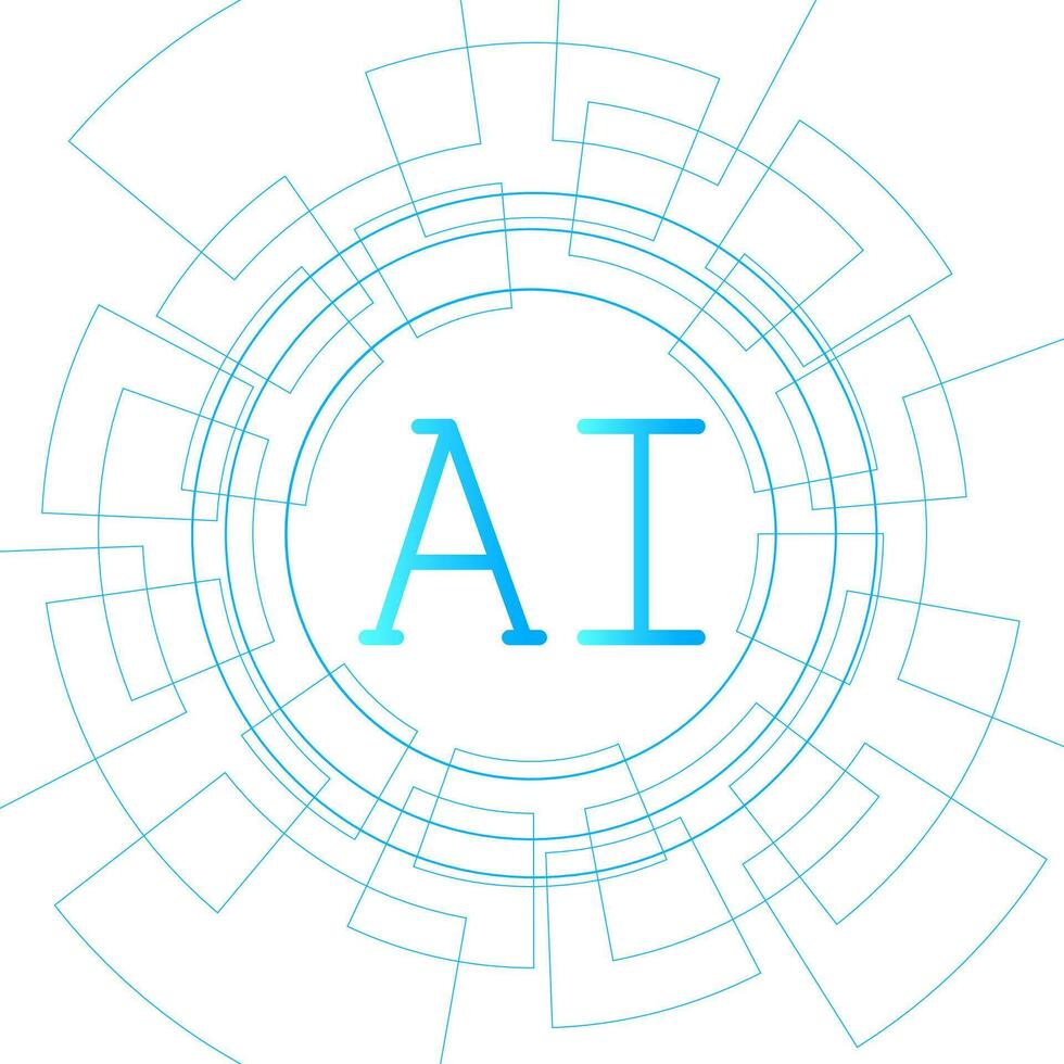 Artificial Intelligence ,AI chipset on circuit board, futuristic Technology Concept vector