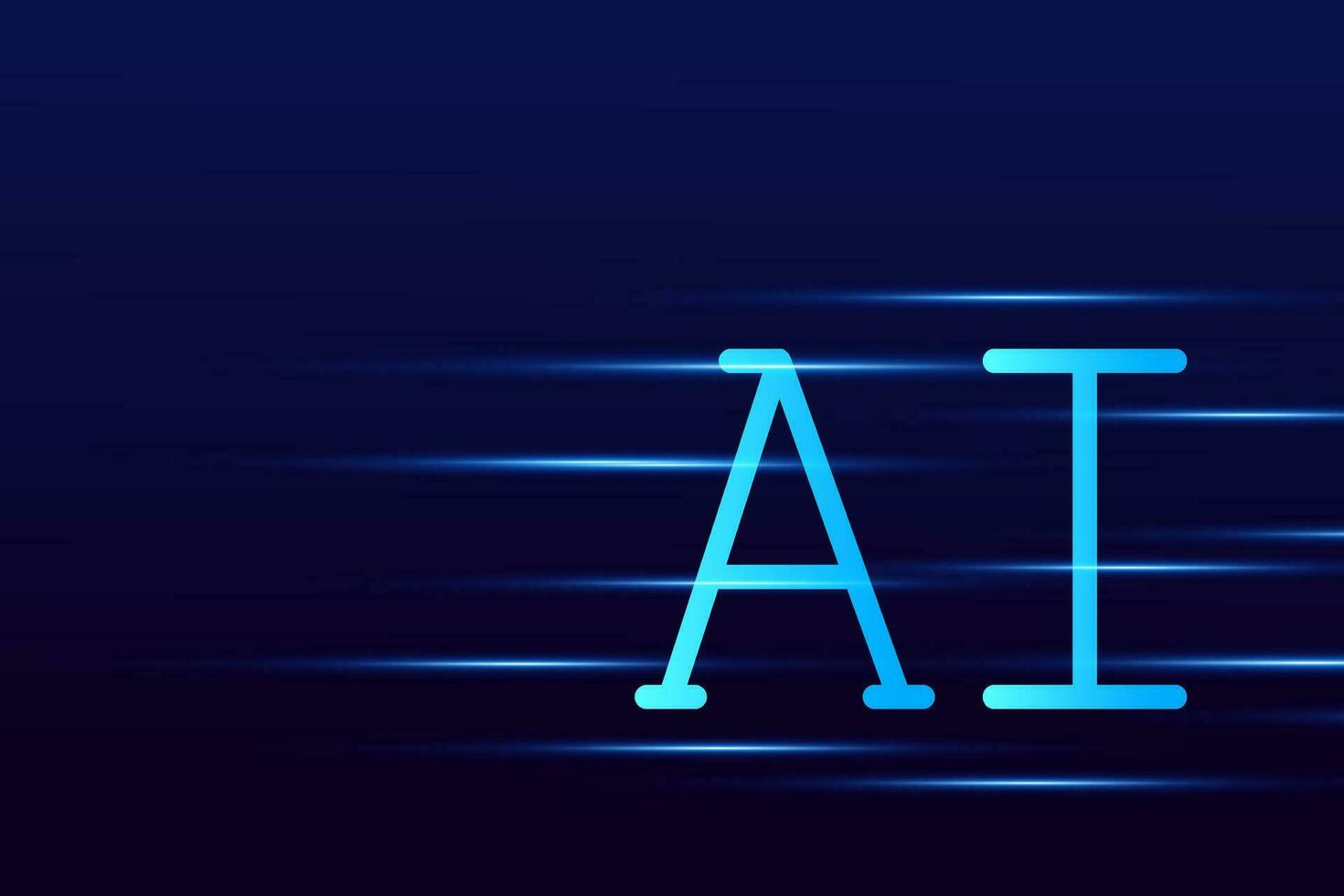 Artificial Intelligence ,AI chipset on circuit board, futuristic Technology Concept vector