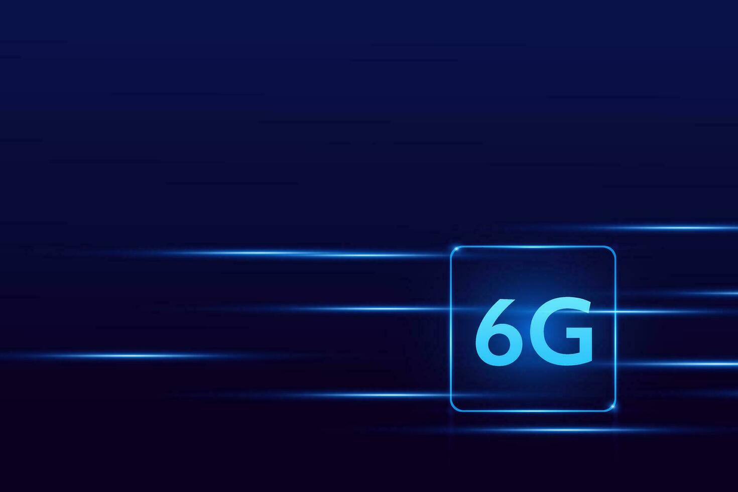 concepto de tecnología de red móvil 6g, telecomunicaciones de nueva generación, internet móvil de alta velocidad, vector