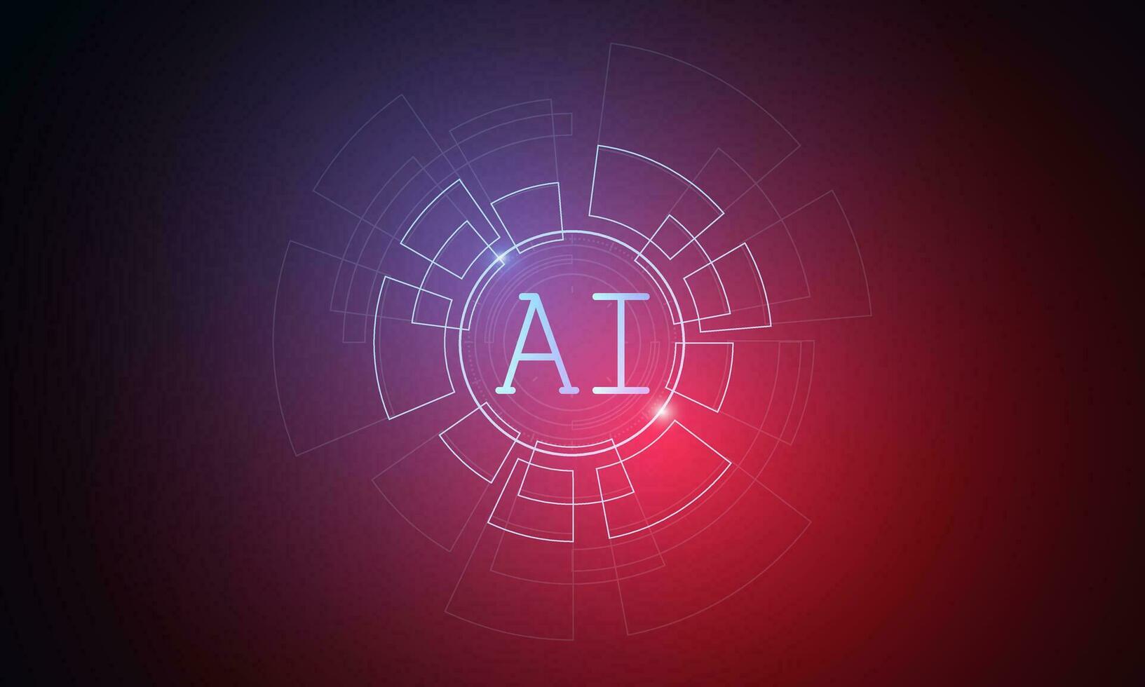 Artificial Intelligence ,AI chipset on circuit board, futuristic Technology Concept vector