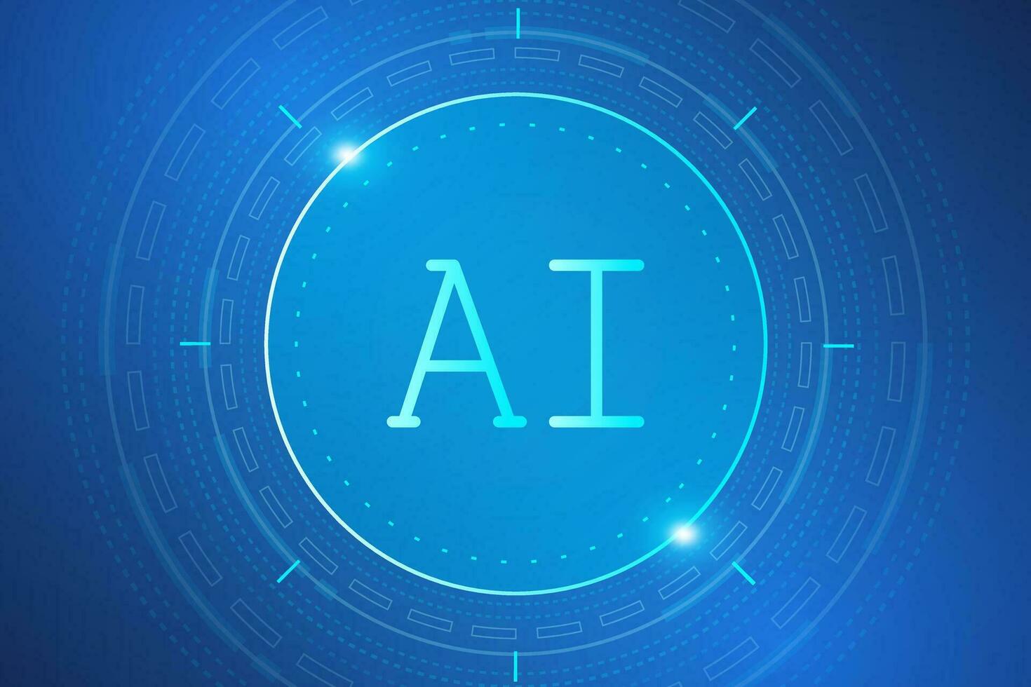 Artificial Intelligence ,AI chipset on circuit board, futuristic Technology Concept vector