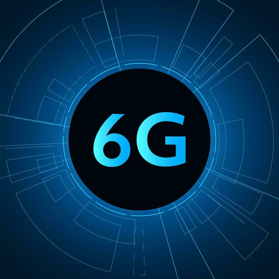concept of technology 6G mobile network , New generation telecommunication , high-speed mobile Internet, vector