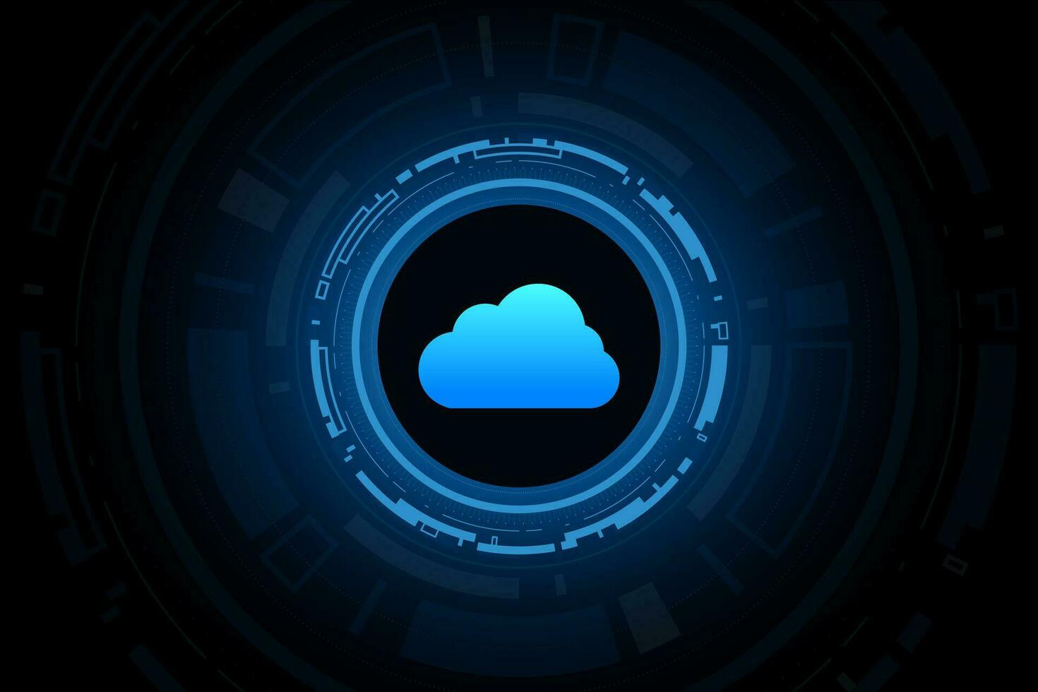 vector modern cloud technology futuristic