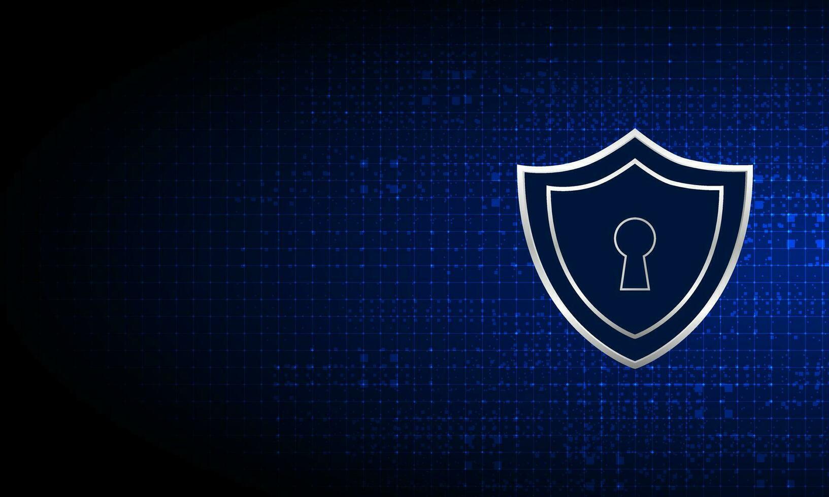 Cyber security technology concept , Shield With Keyhole icon  , personal data vector