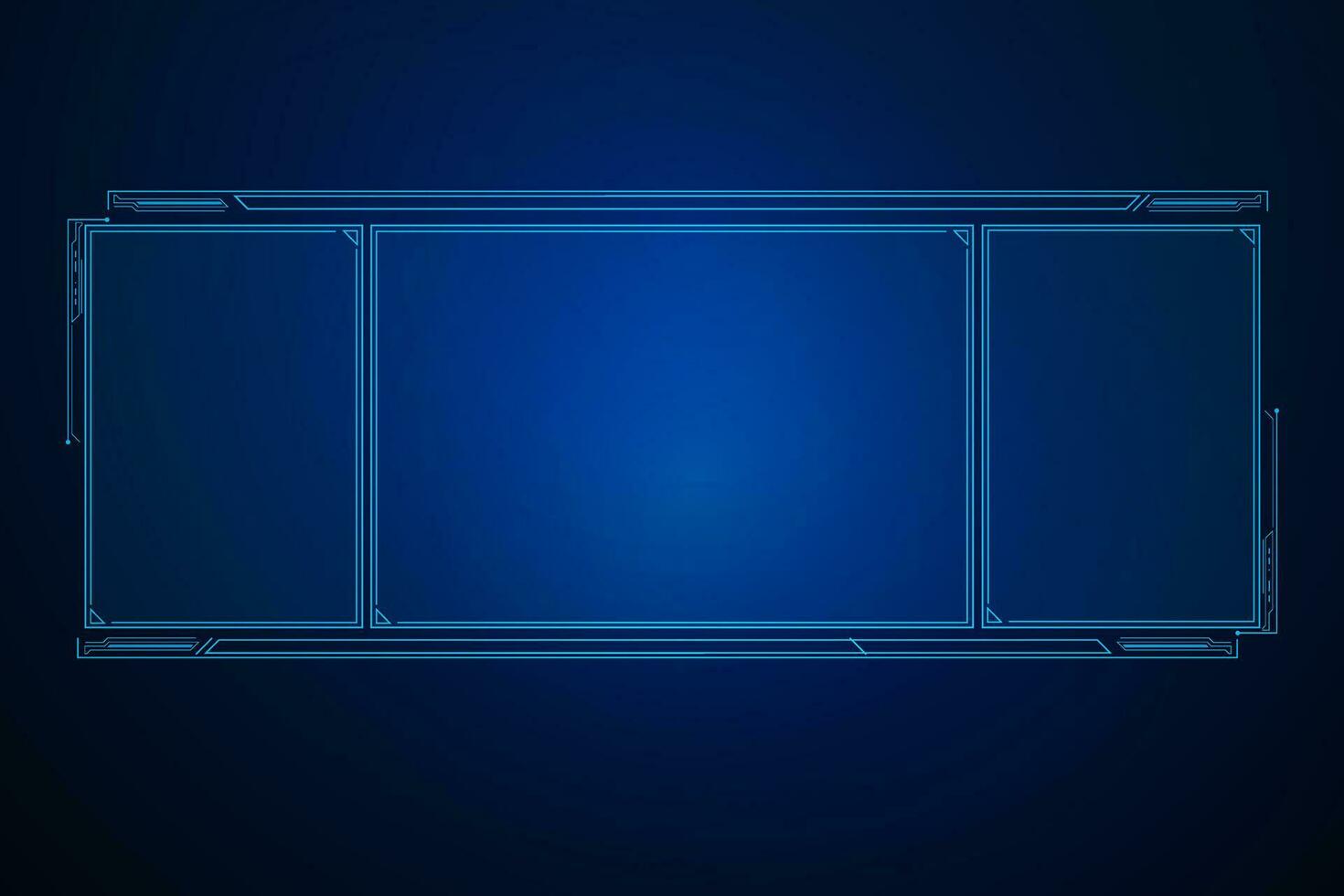 Sci fi futuristic user interface, HUD template frame design, Technology abstract background vector