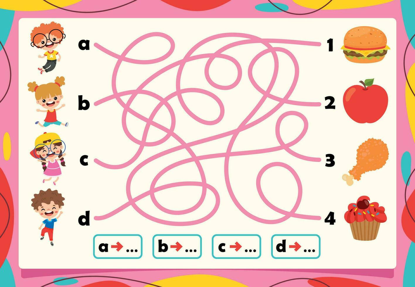 pareo caracteres con objetos juego vector