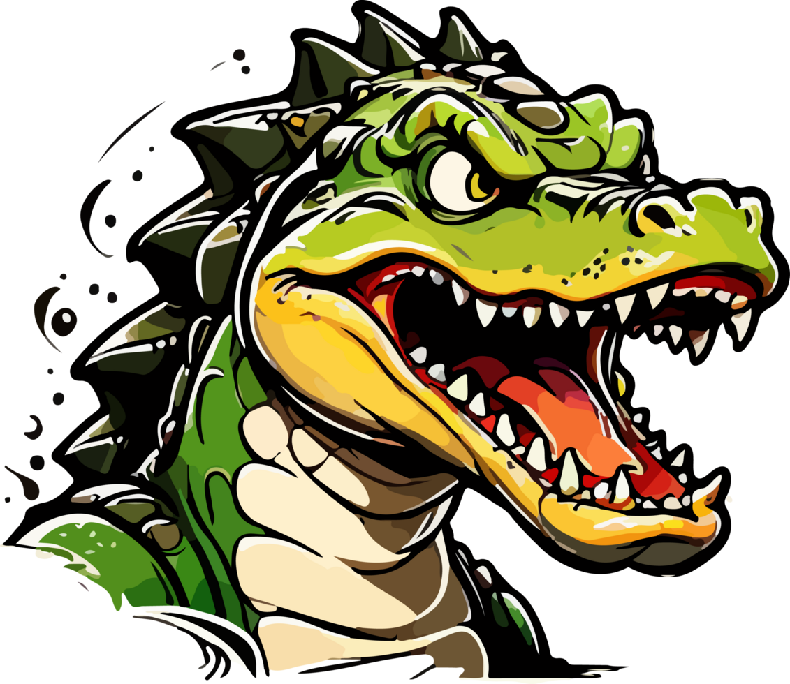 Alligator Logo Mascot Design AI Generative png