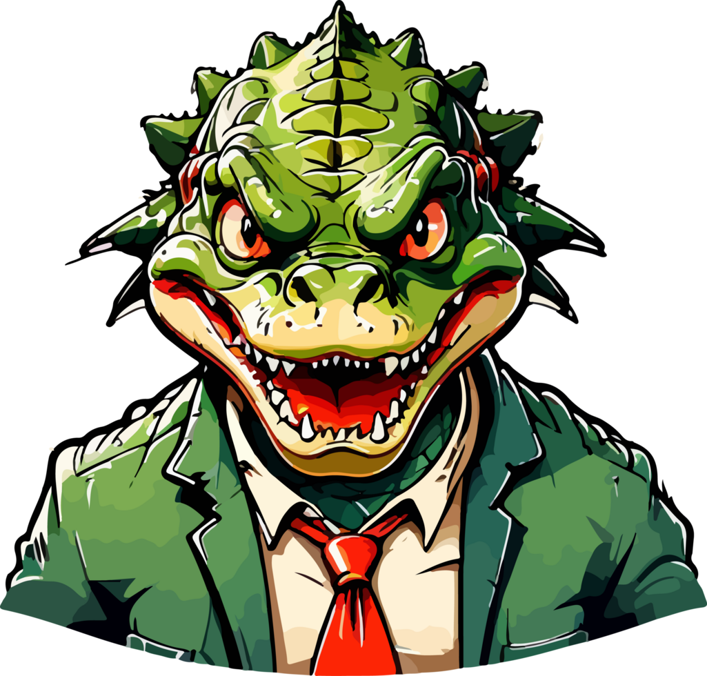 Alligator PNG Mascot Design AI Generative