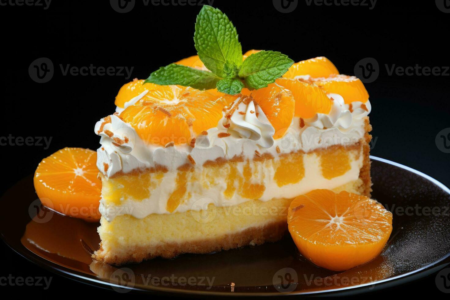 Cake with Orangen - Marmeladen ai created photo
