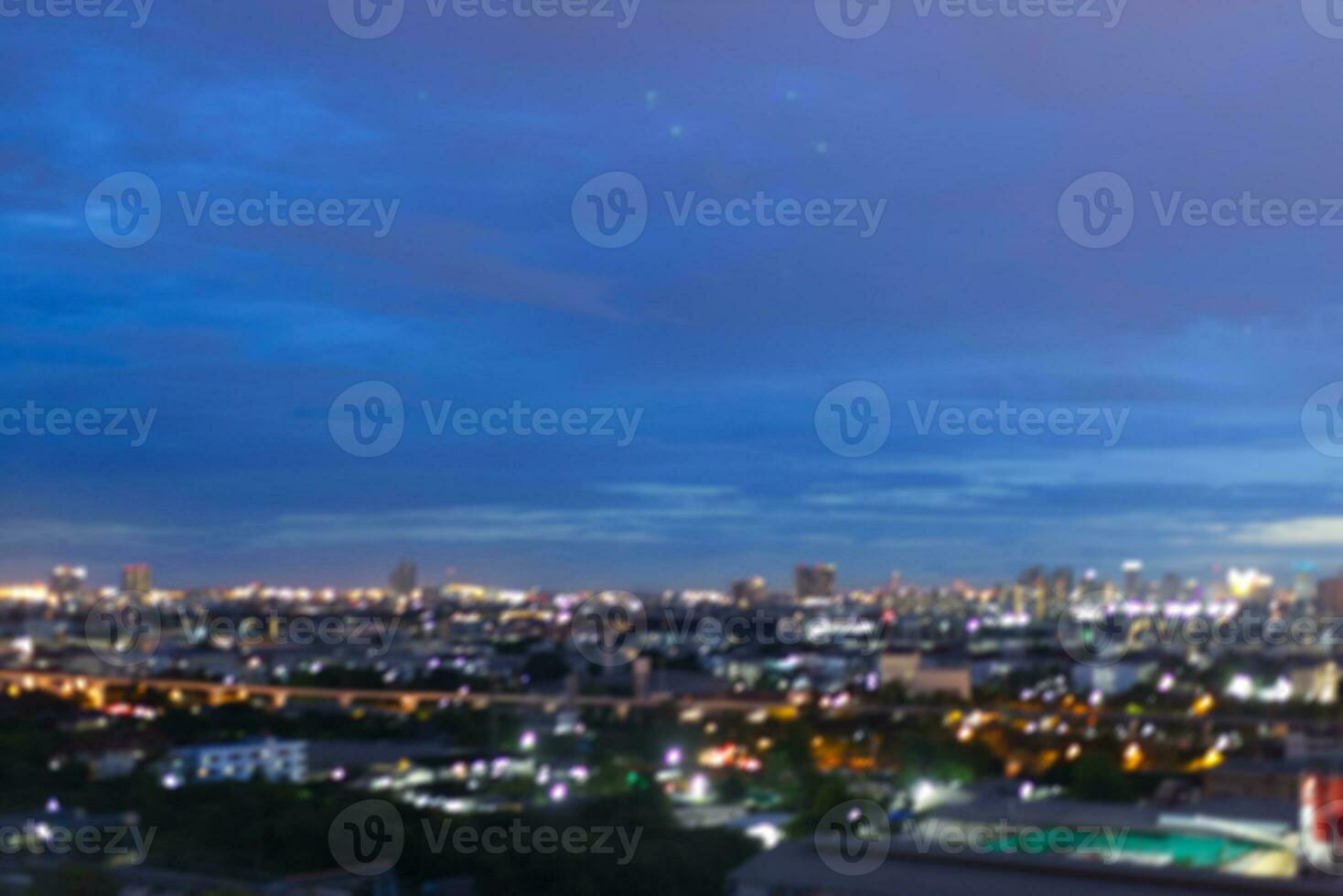 dark blue cloud with white light sky background and city light midnight evening time photo