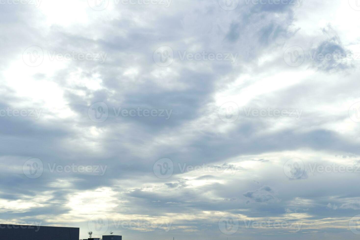 dark blue cloud with white light sky background and city light midnight evening time photo