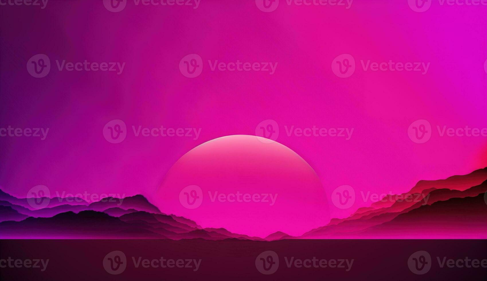Generative AI, Beautiful gradient abstract background with viva magenta pink color, horizontal wallpaper. Abstract studio room geometric background photo
