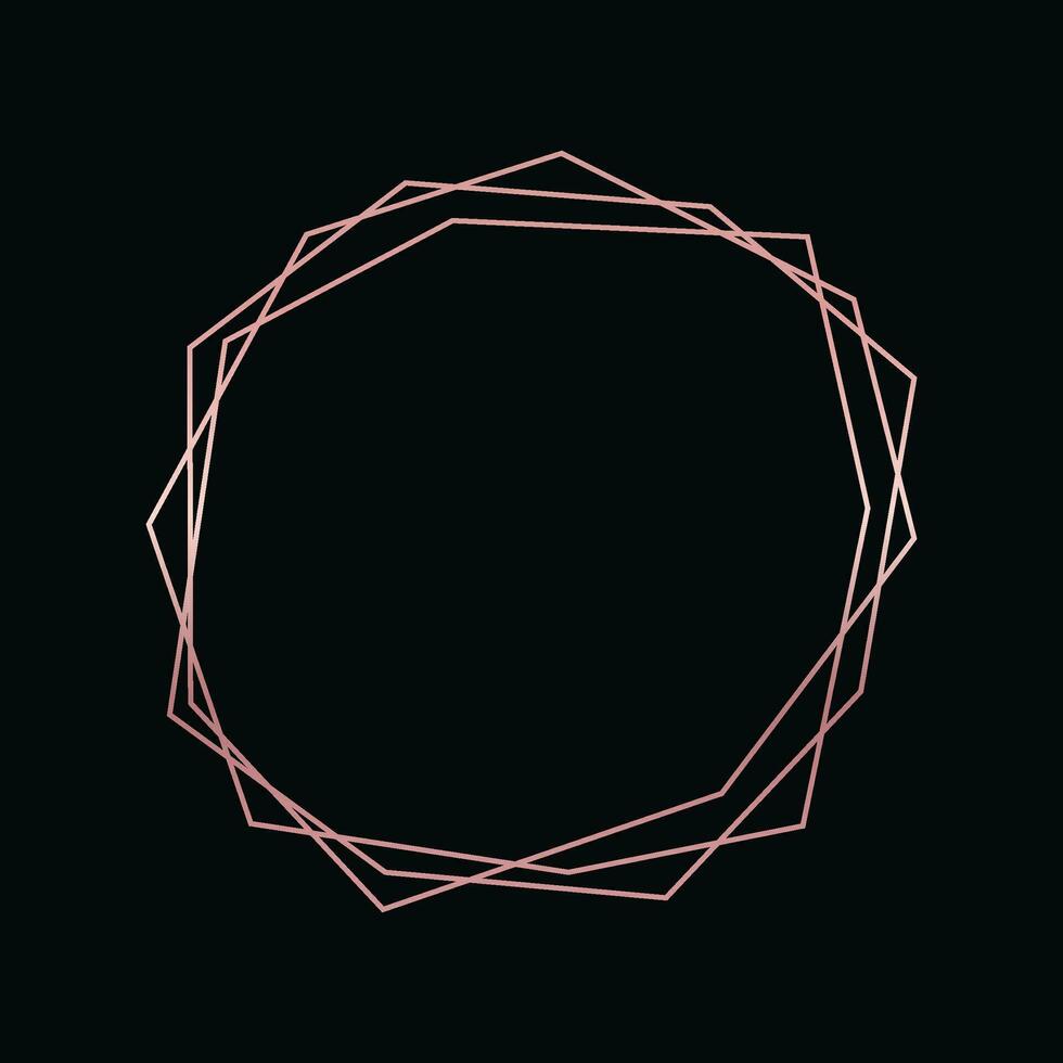 Rose gold geometric polygonal frame 33034983 Vector Art at Vecteezy
