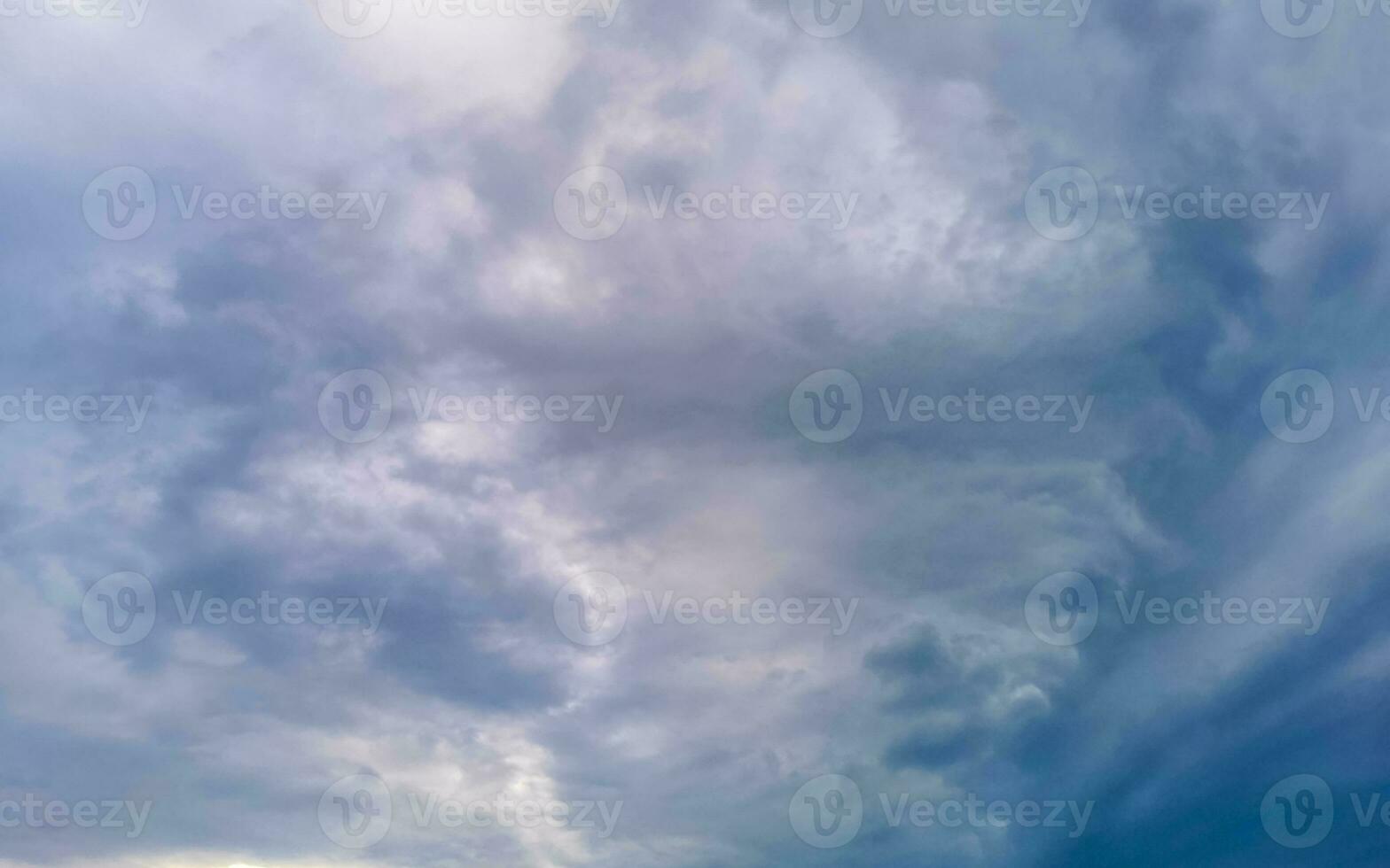 Blue sky with chemical chemtrails cumulus clouds scalar waves sky. photo