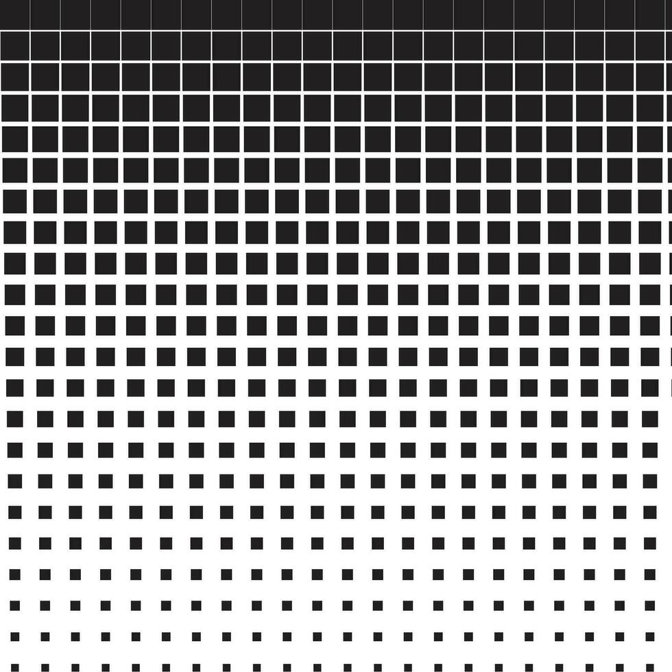 abstract seamless big to small black square halftone pattern. vector