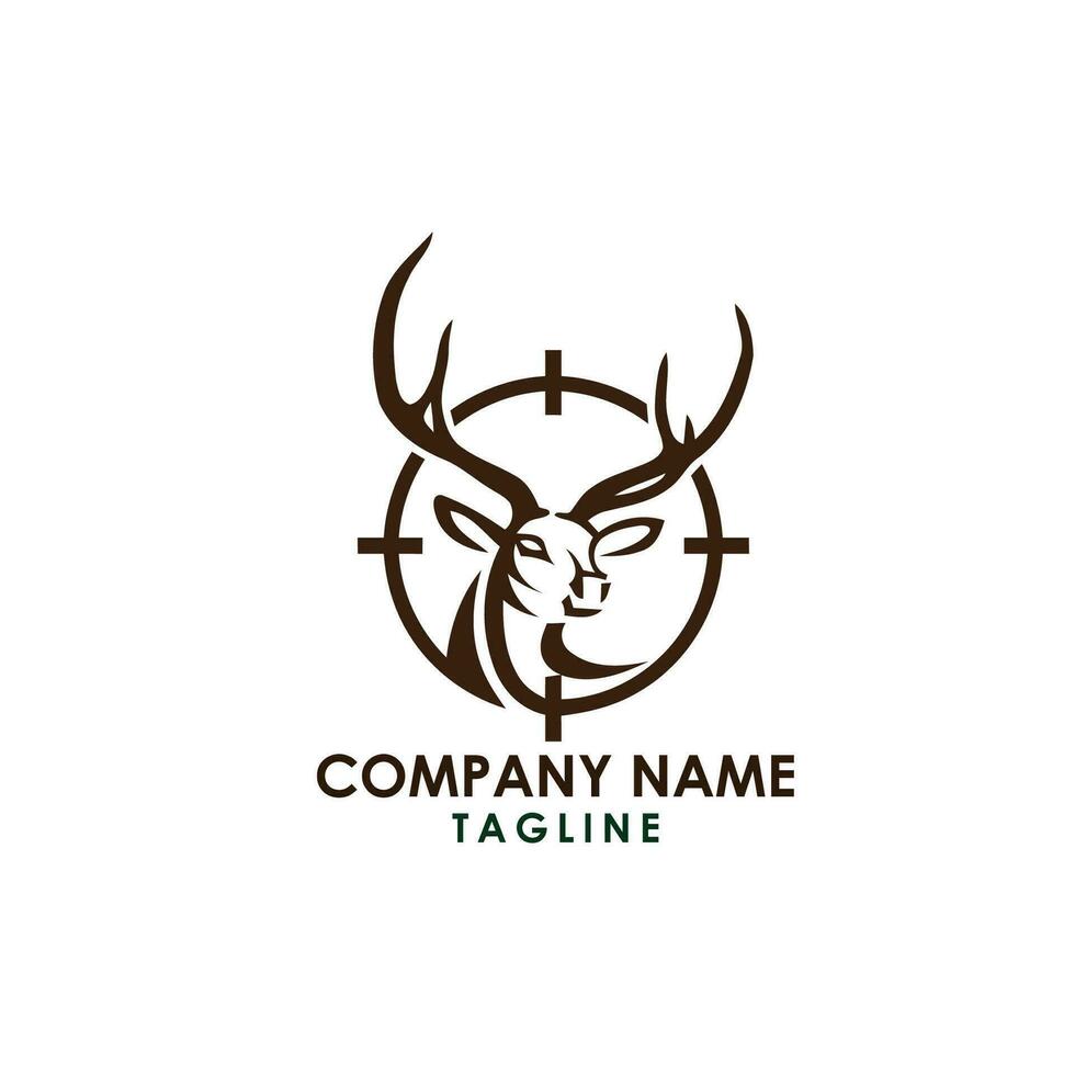 hunting logo design vector