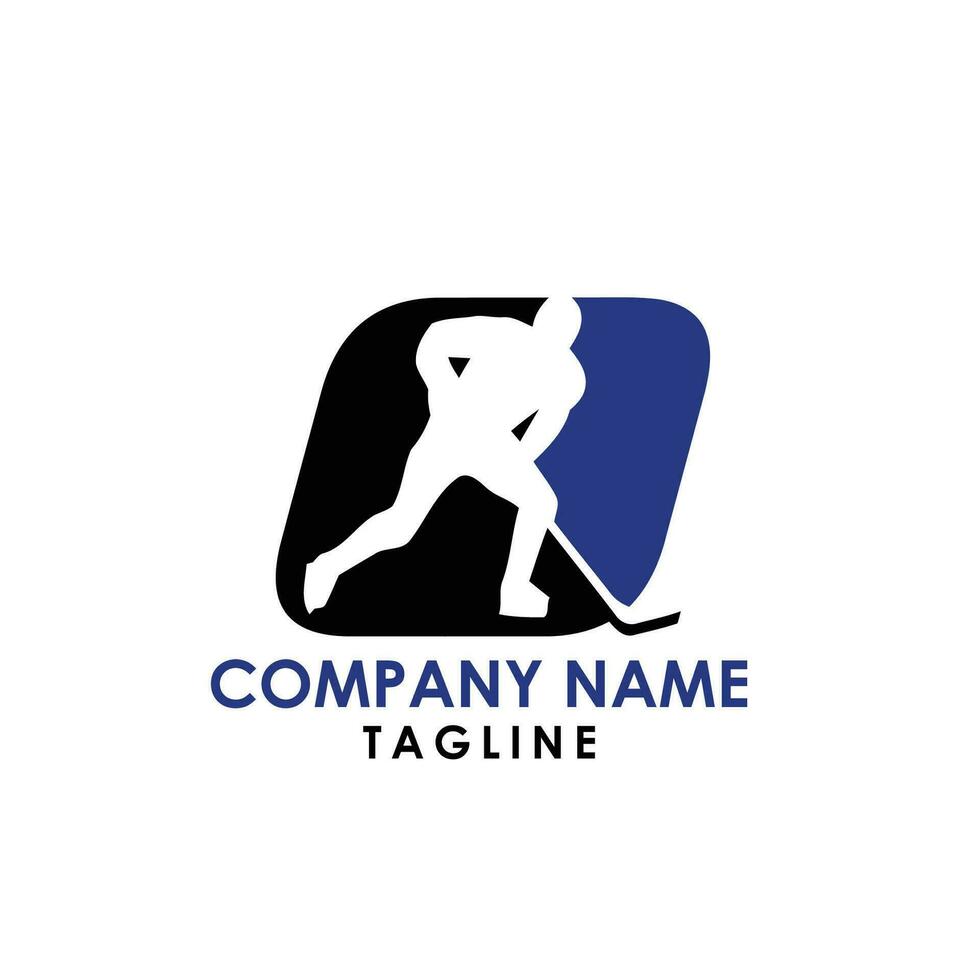 hockey logo design vector