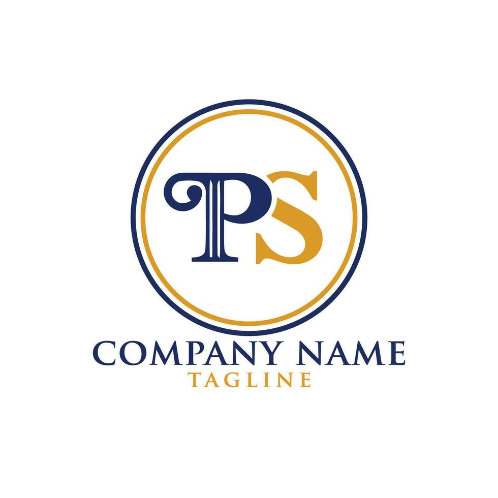 ps logo design vector