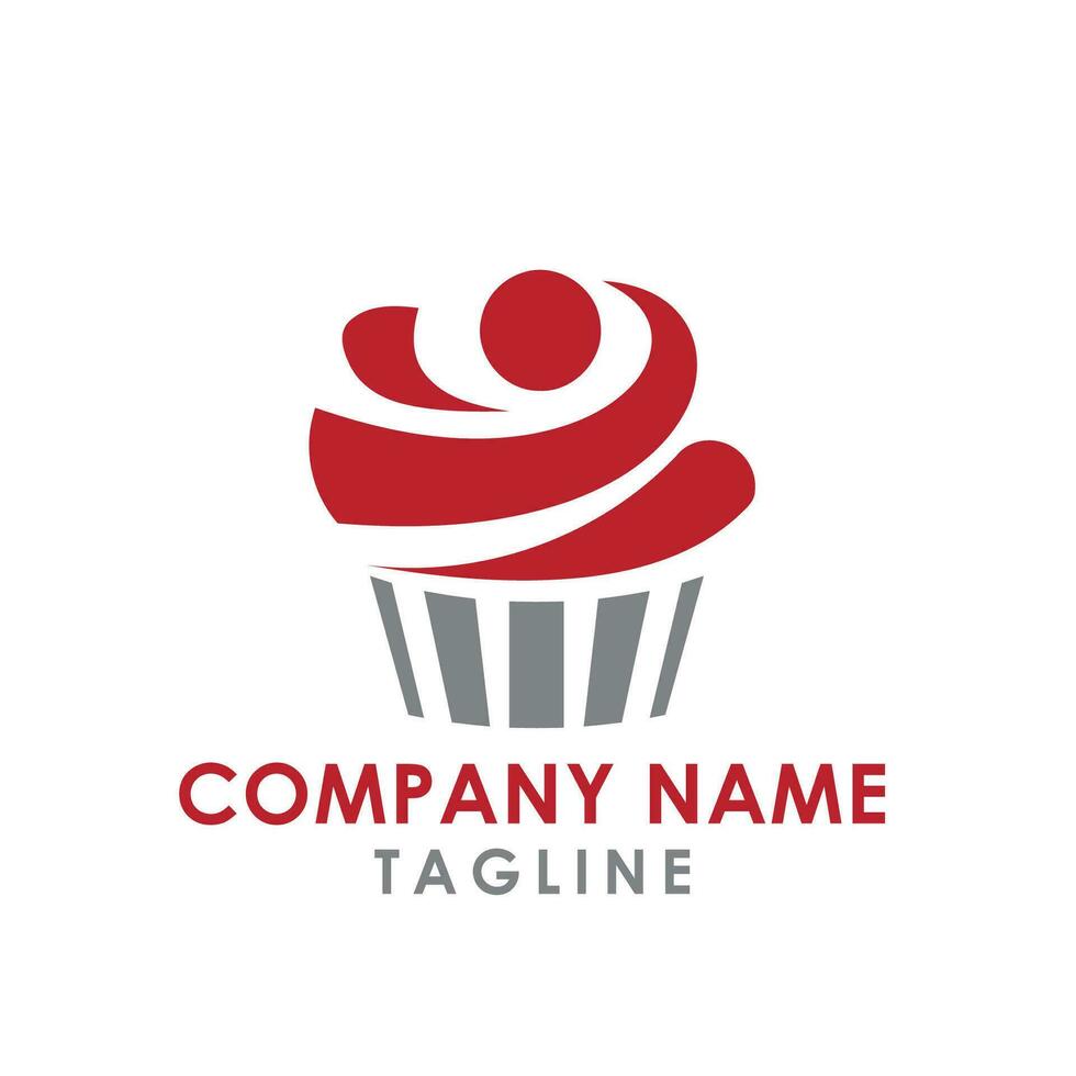 cake logo design vector