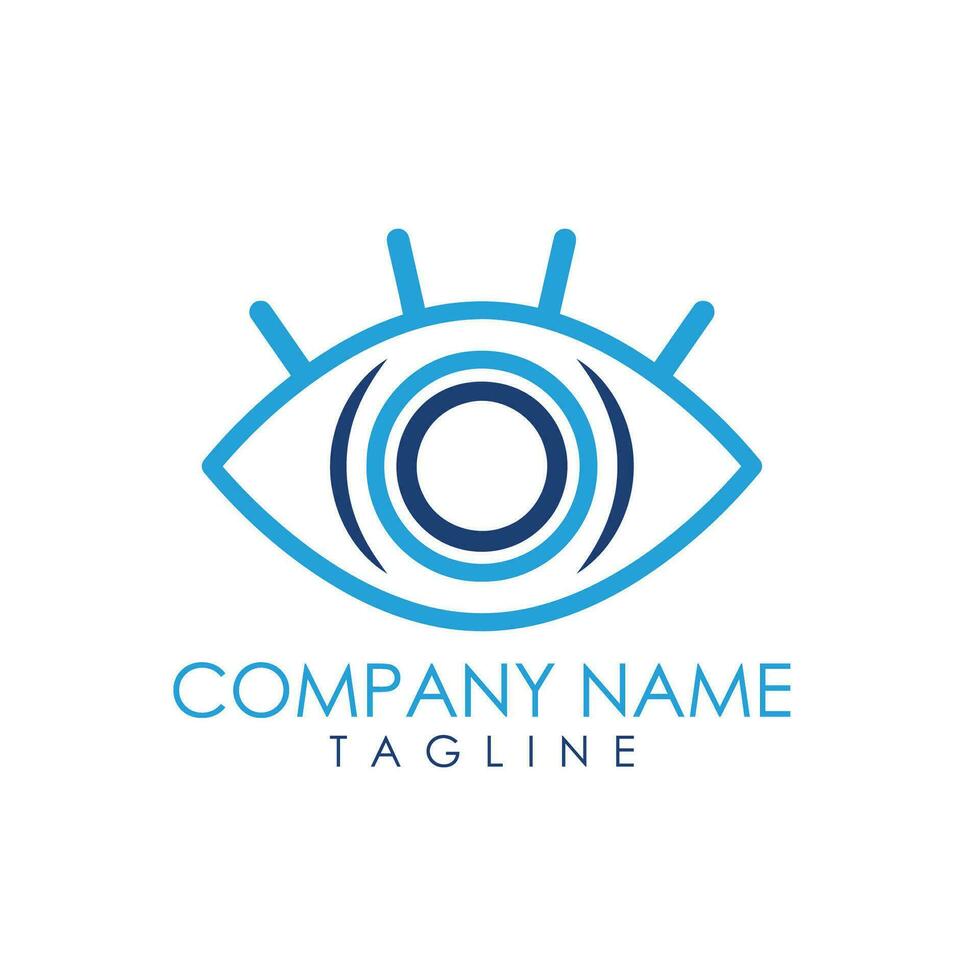 eye logo design vector