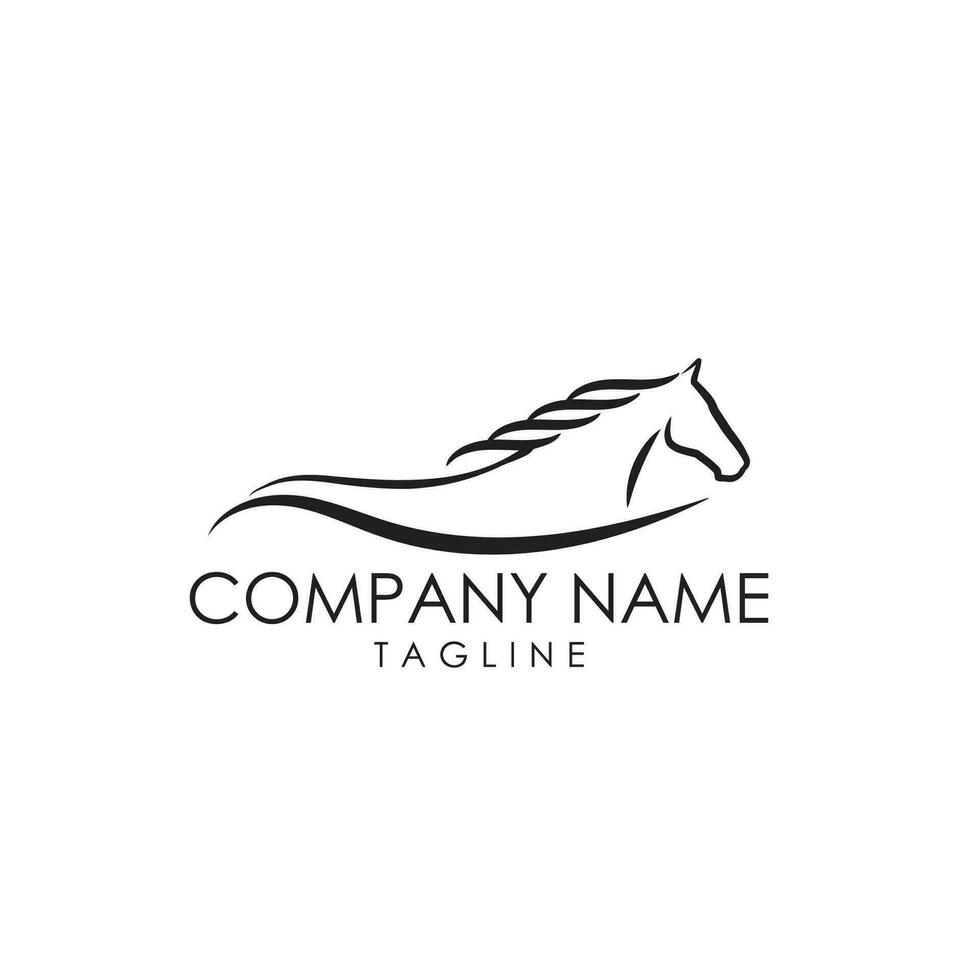 horse logo design vector