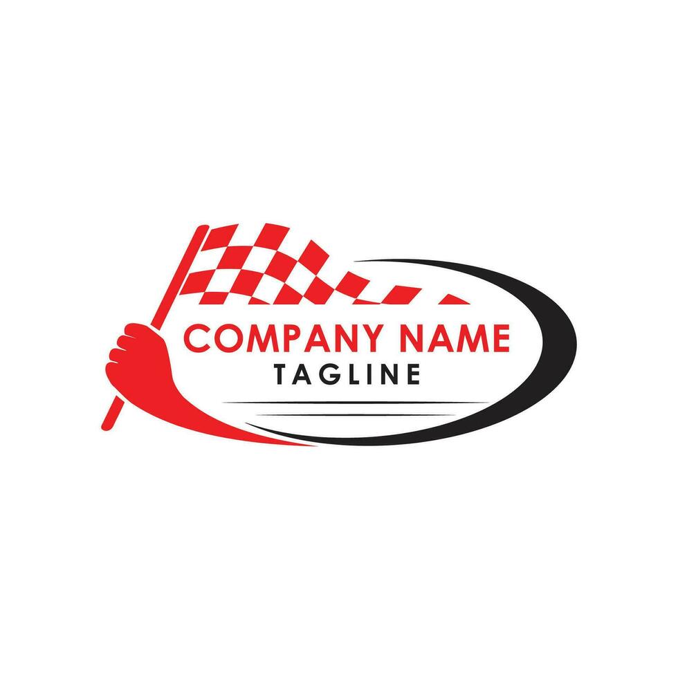 car racing logo design vector
