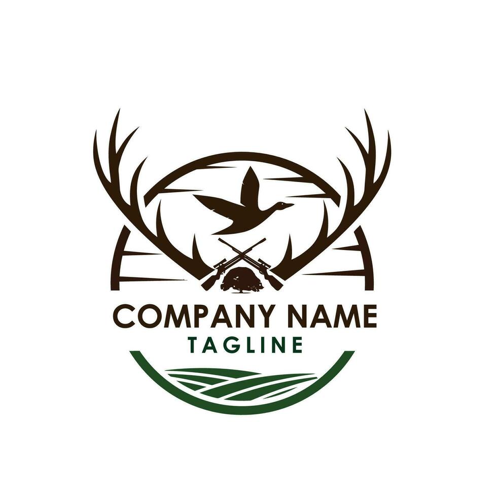 hunting logo design vector