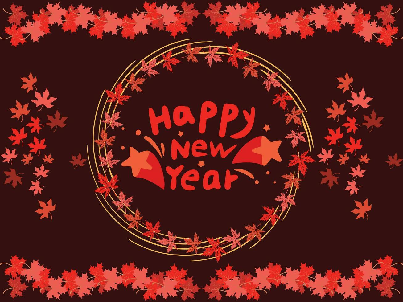 Happy New Year card vector