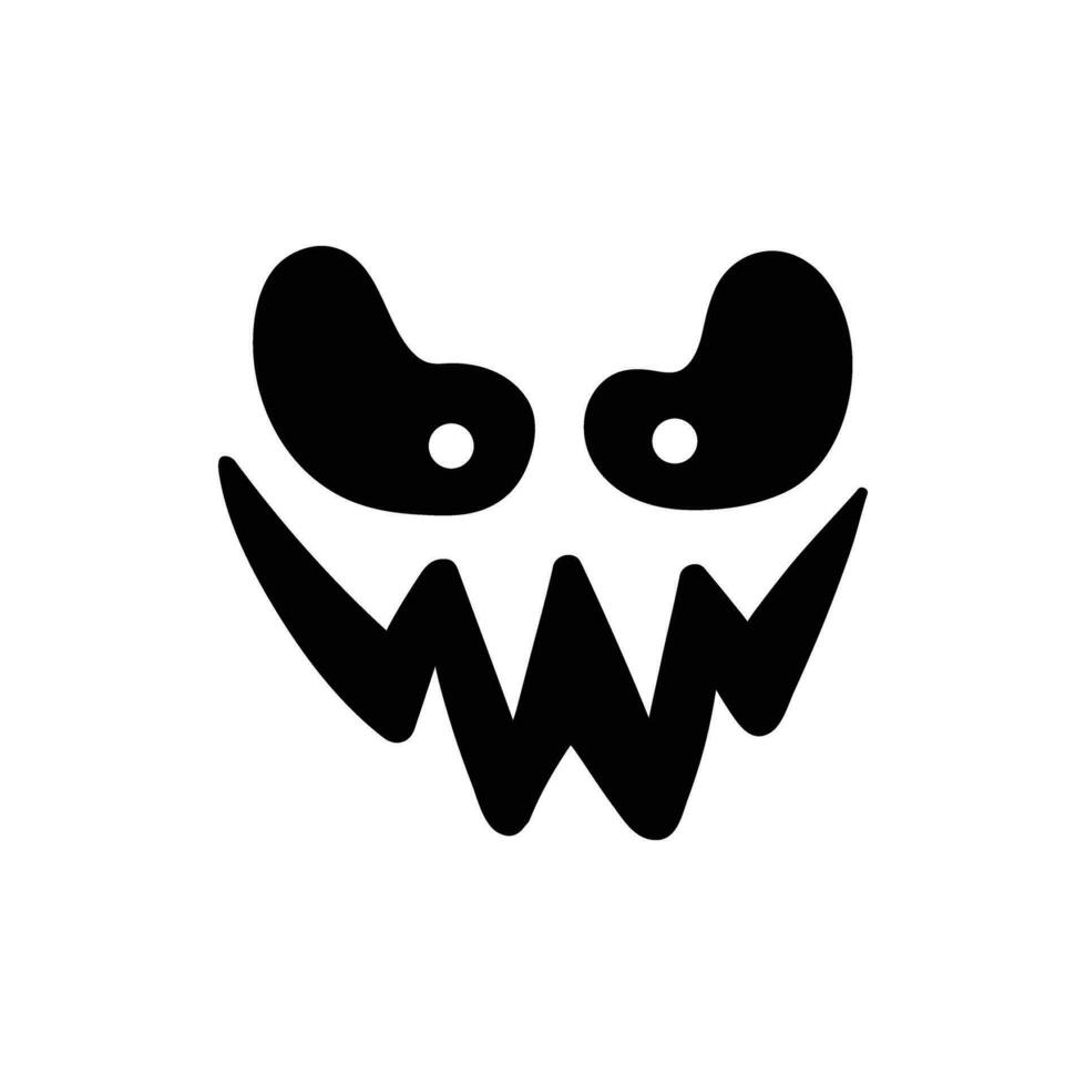 Halloween Face icon vector. Scary face illustration sign. Pumpkin face symbol or logo. vector