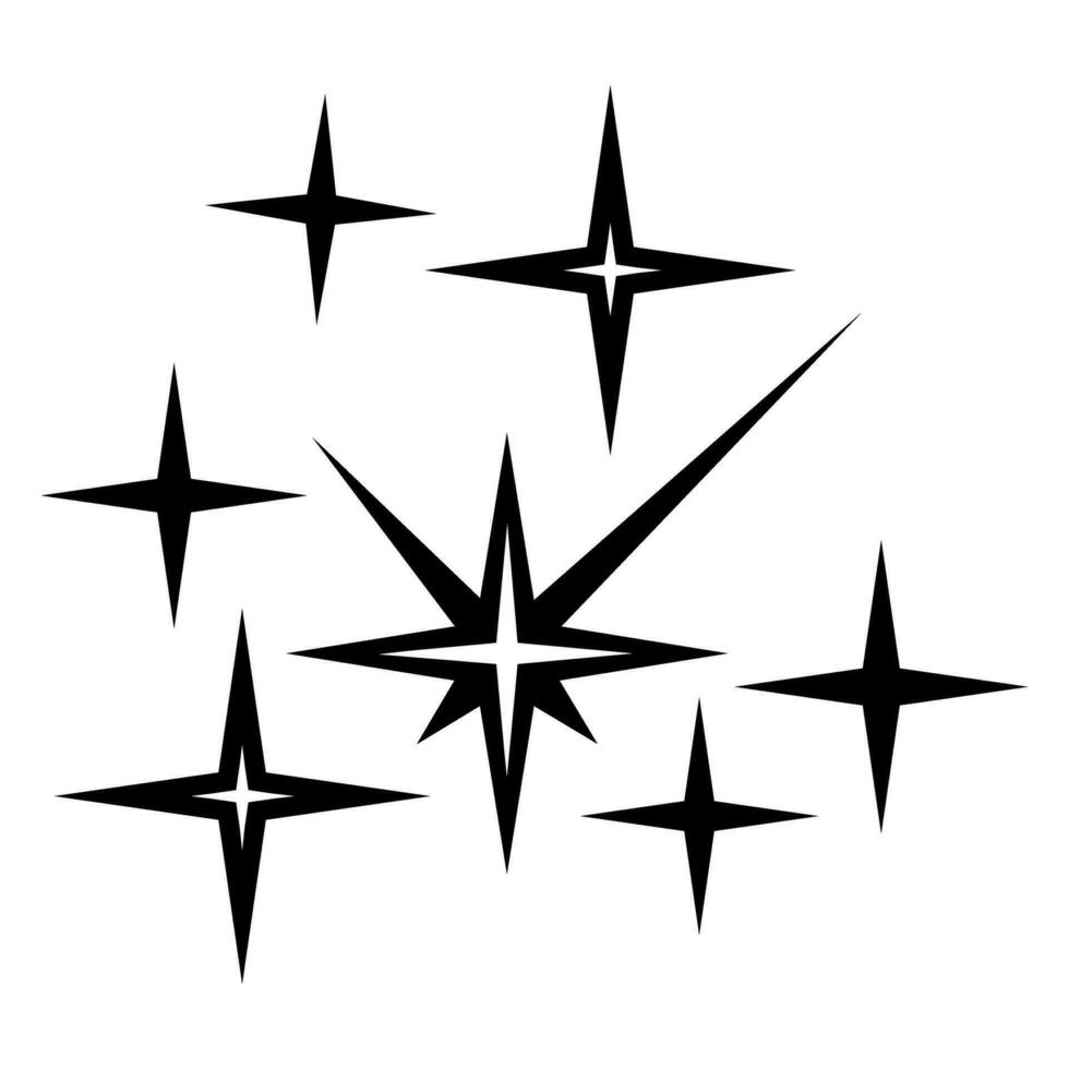 destellos icono vector. centelleo estrellas ilustración signo. brillante Estallar símbolo. estrella logo. vector