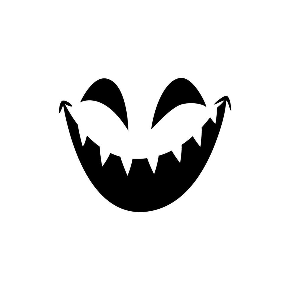 Halloween Face icon vector. Scary face illustration sign. Pumpkin face symbol or logo. vector