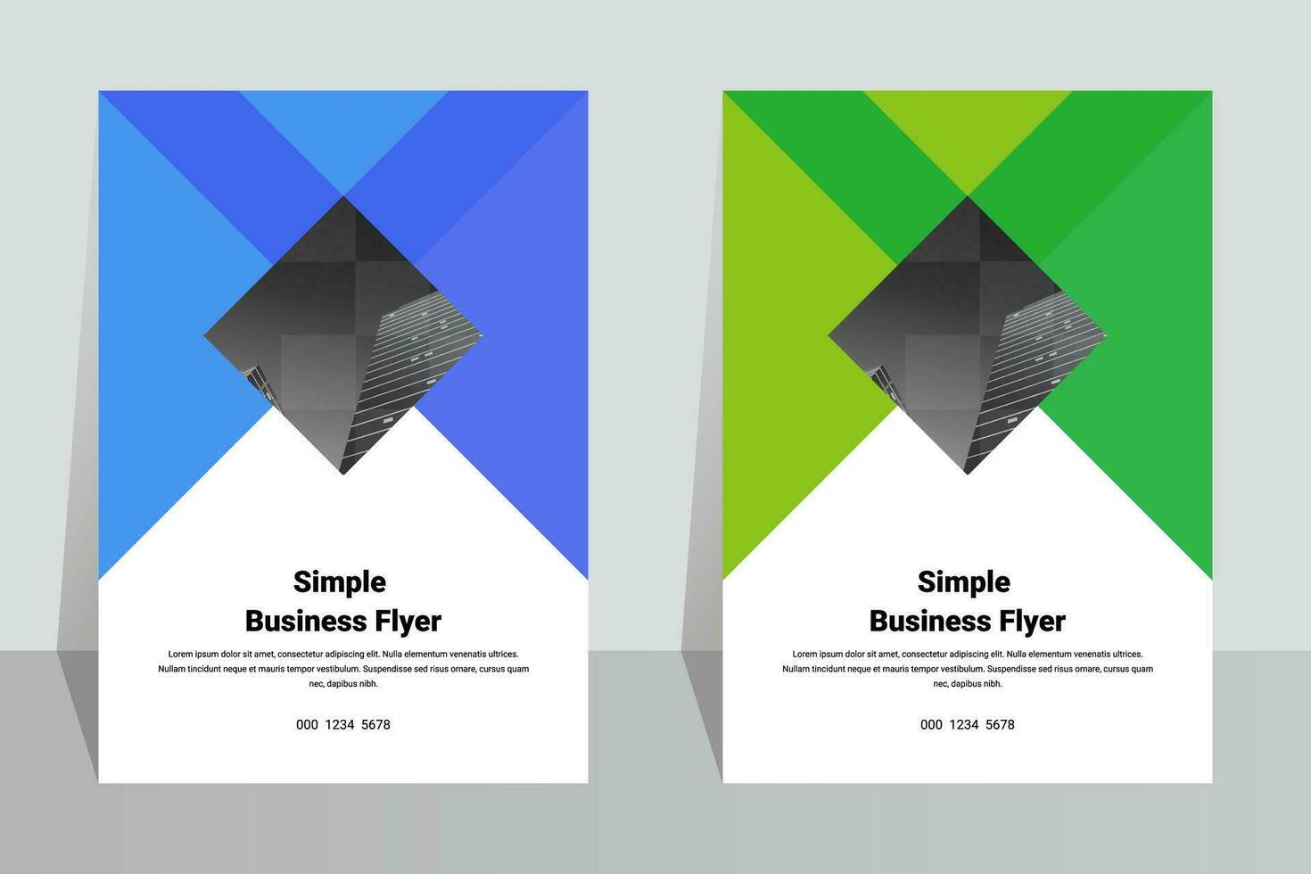 Simple company presentation A4 flyer template vector