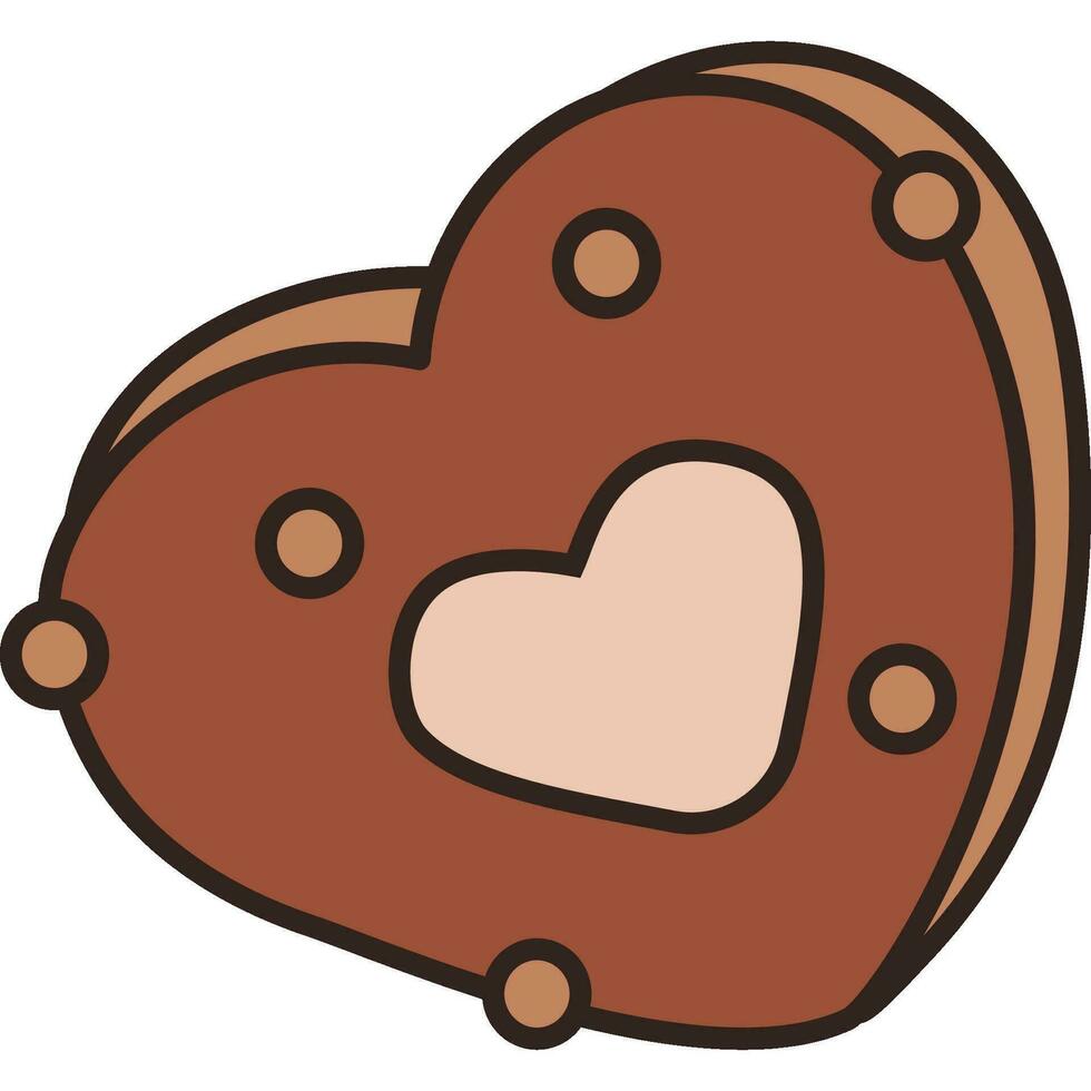 Navidad pan de jengibre corazón vector