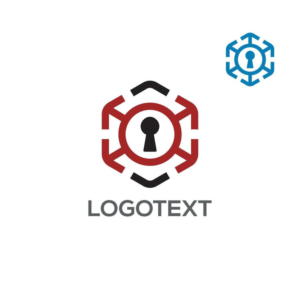Lock Cube  VPN Security logo icon vector design