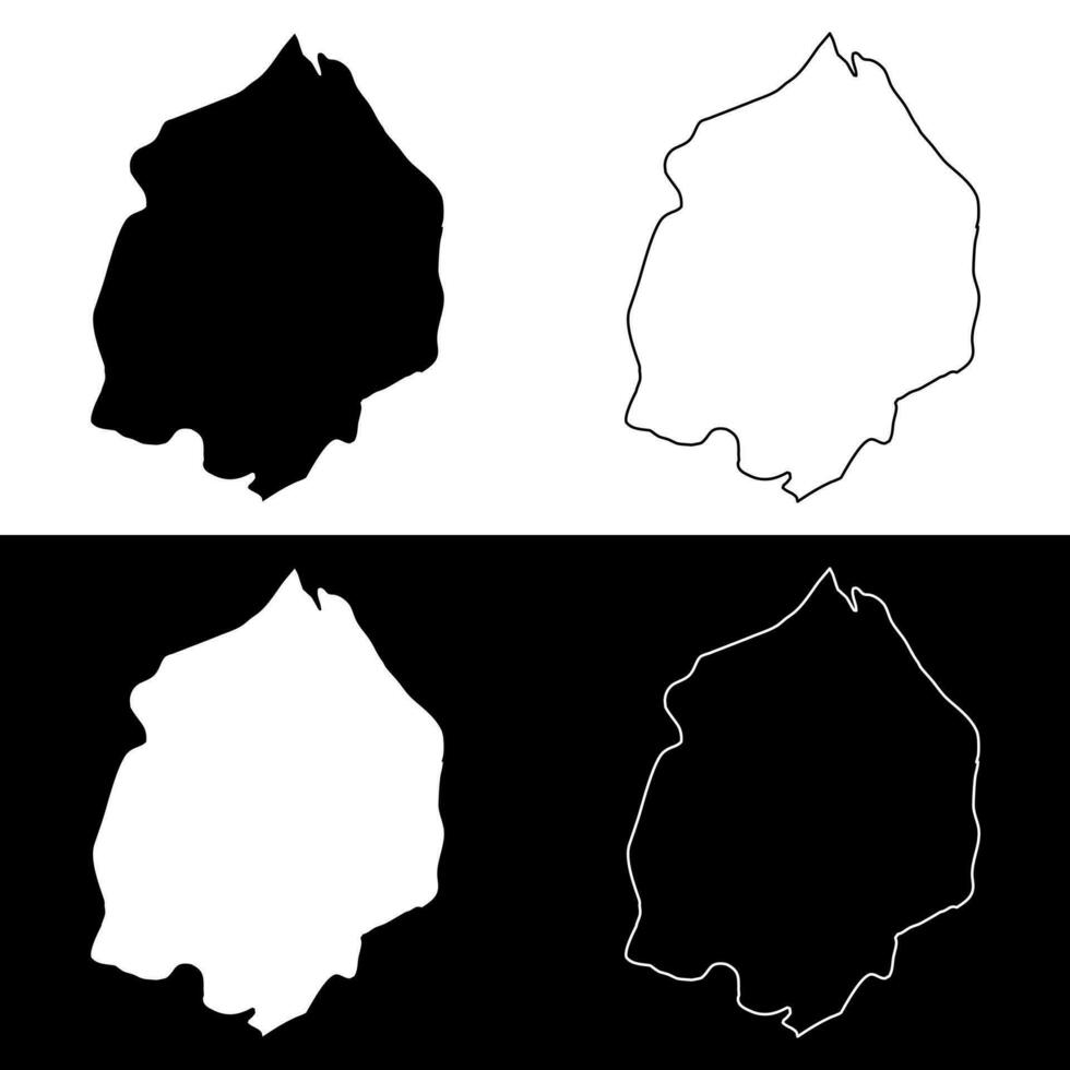 Pomeroon Supenaam region map, administrative division of Guyana. Vector illustration.