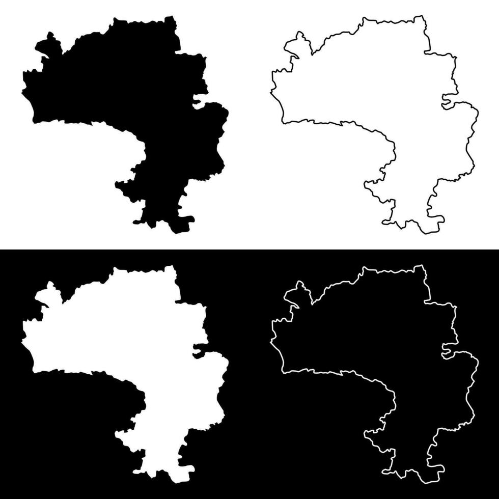 Northern region map, administrative division of Ghana. Vector illustration.