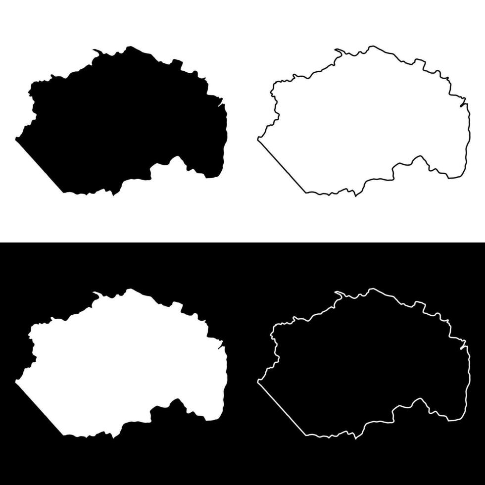 Cuyuni Mazaruni region map, administrative division of Guyana. Vector illustration.