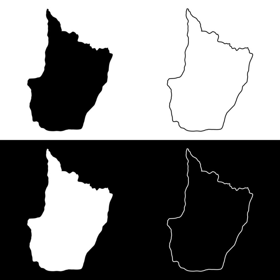 Upper Demerara Berbice region map, administrative division of Guyana. Vector illustration.