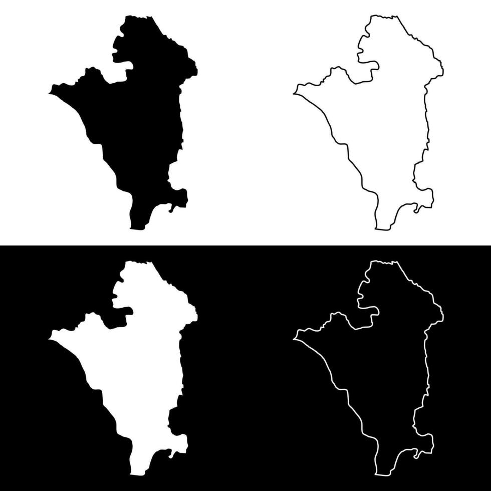 Oti region map, administrative division of Ghana. Vector illustration.