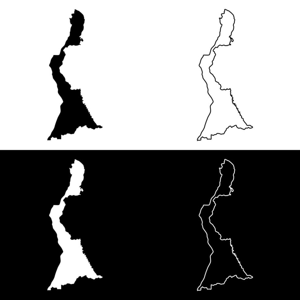 East Berbice Corentyne region map, administrative division of Guyana. Vector illustration.