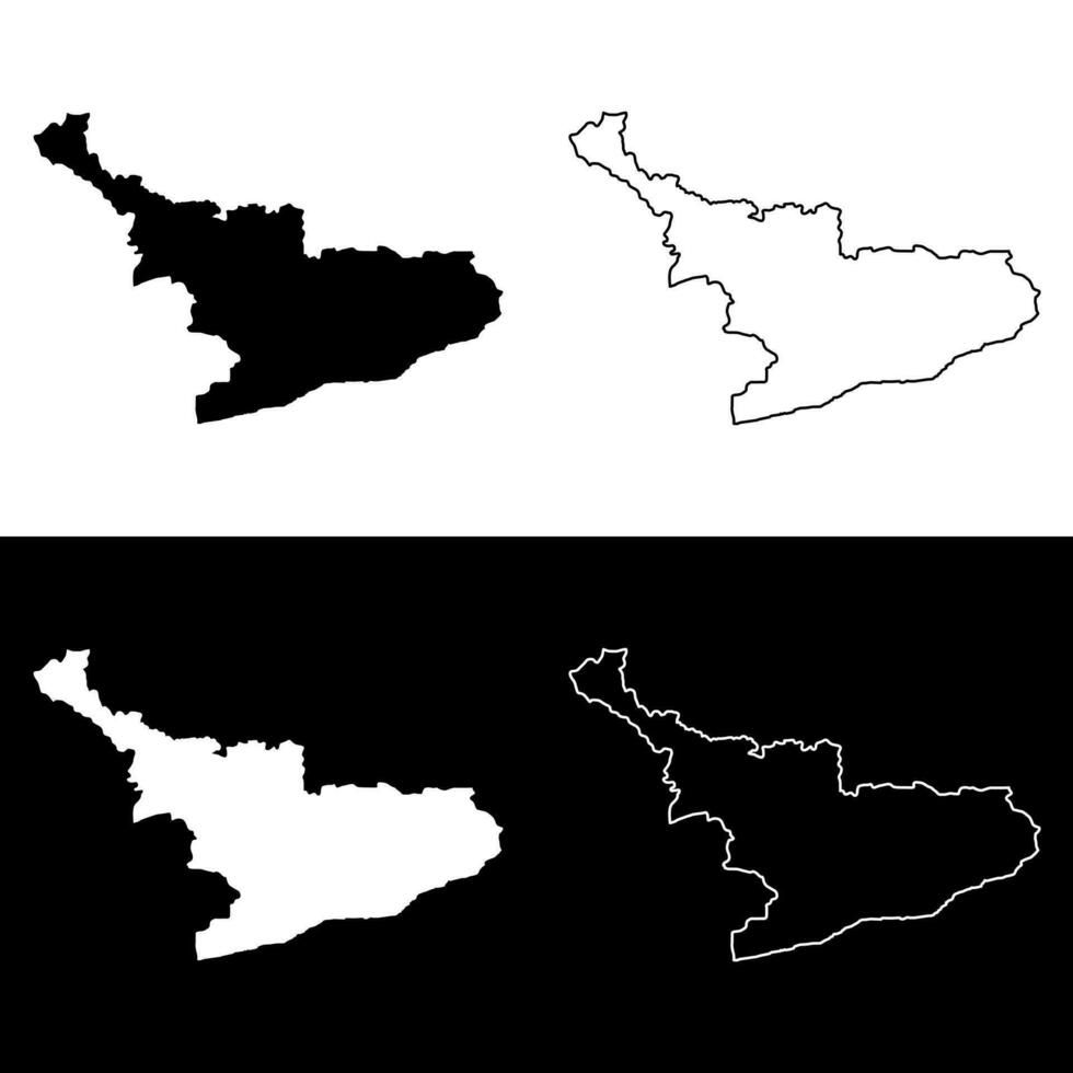 central región mapa, administrativo división de Ghana. vector ilustración.