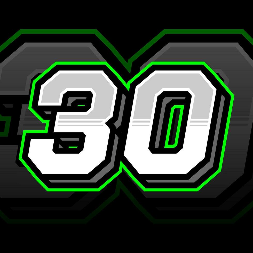 Thirty Nine Number Vector Clipart Simple Decal Design